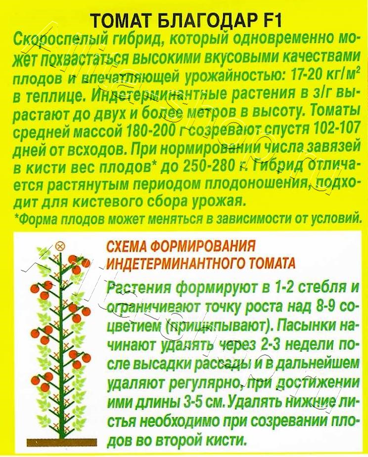 Томат Благодар F1 20шт