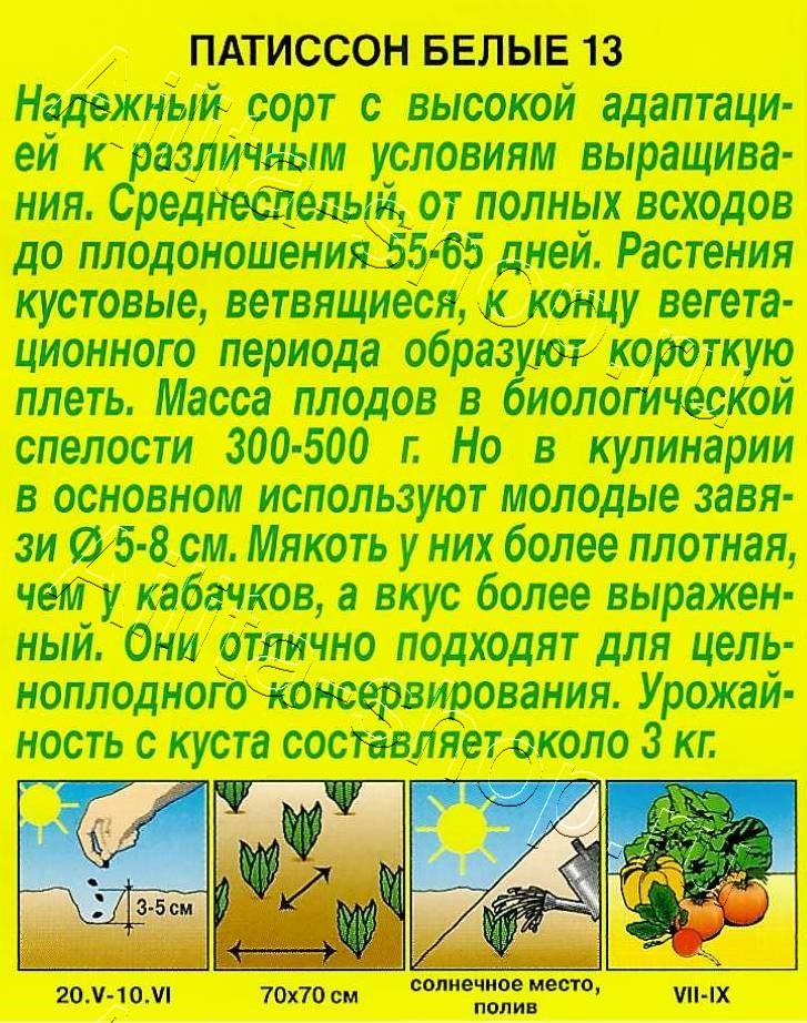 Патиссон Белые 13 1г