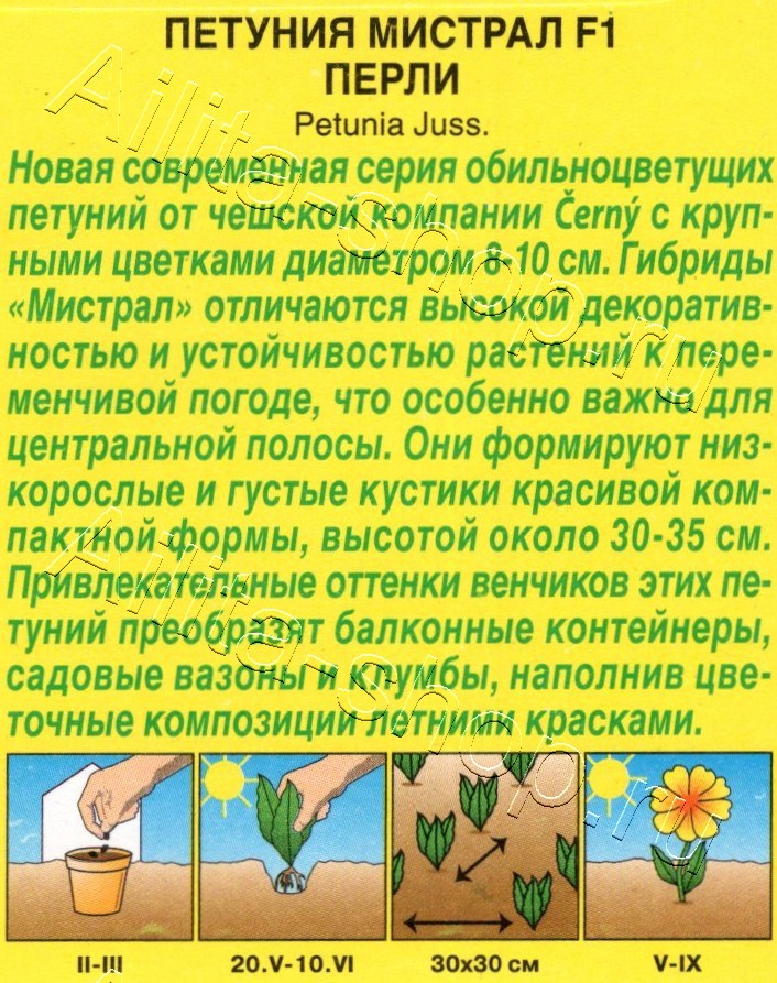 Петуния Мистрал F1 перли крупноцветковая 7шт
