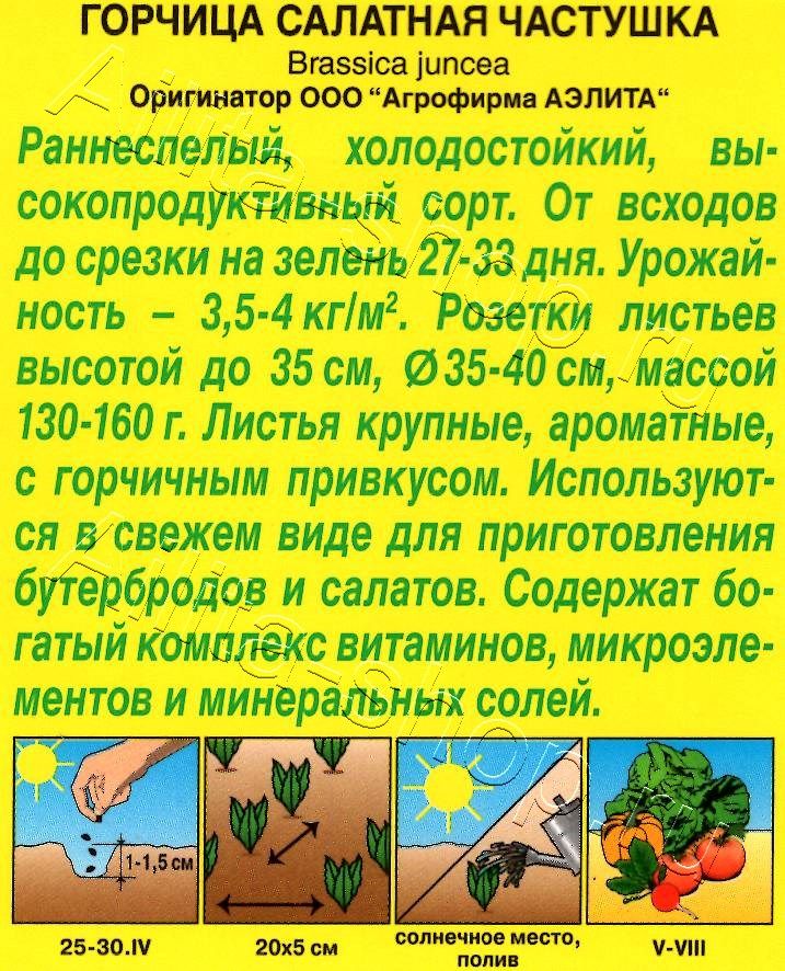 Горчица салатная Частушка 0,5г