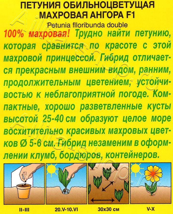 Петуния Ангора F1 обильноцветущая махровая 5шт