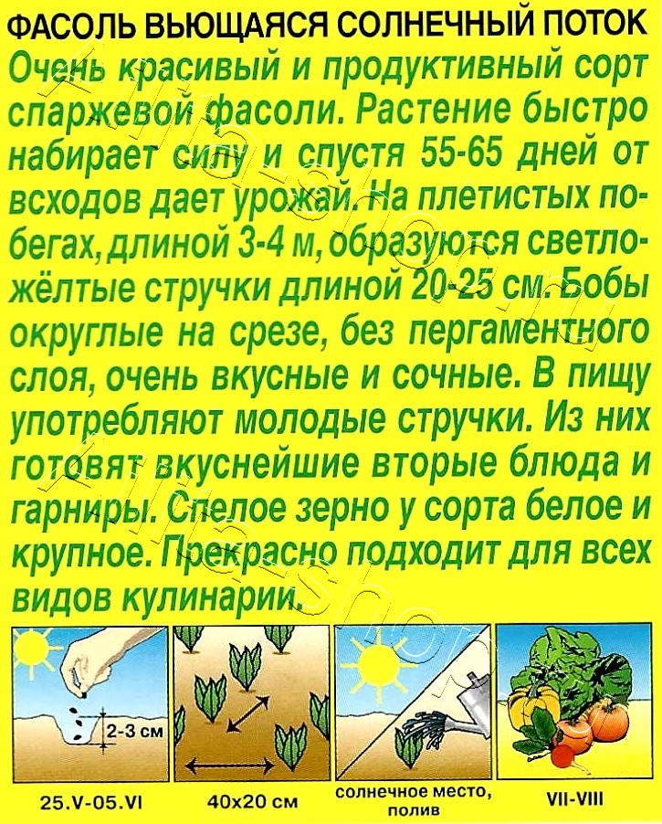 Фасоль вьющаяся Солнечный поток 5г