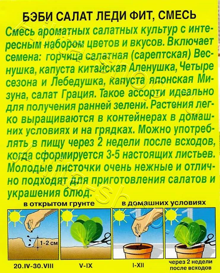 Бэби салат Леди Фит, смесь 0,5г