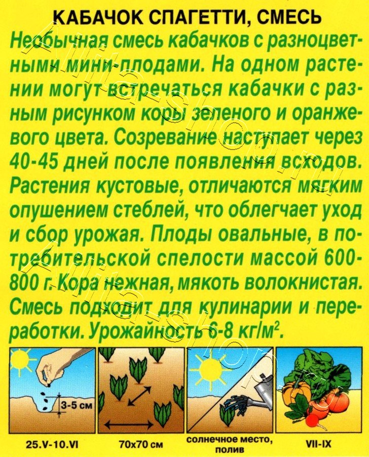 Кабачок Спагетти, смесь 2г