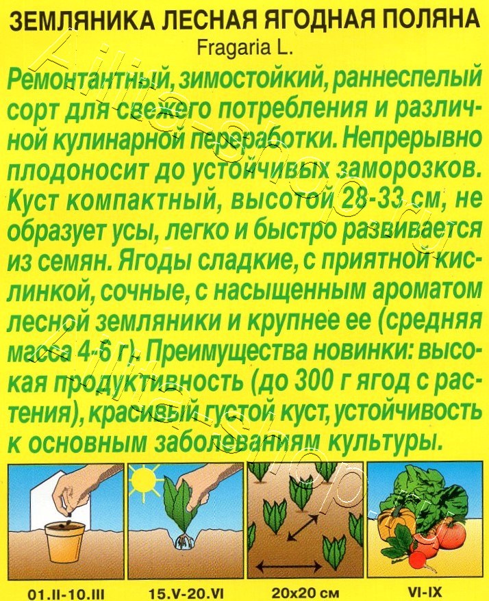 Земляника лесная Ягодная поляна 0,04г