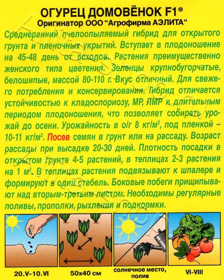 Огурец Домовенок F1 10шт