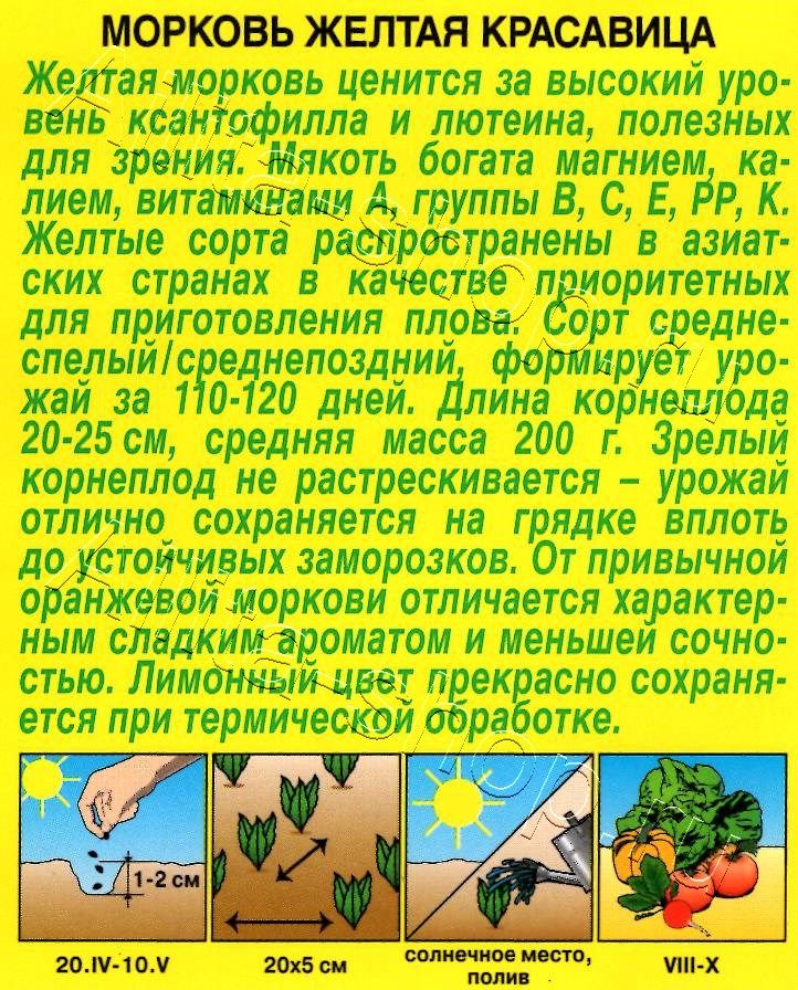 Морковь Желтая красавица 1г