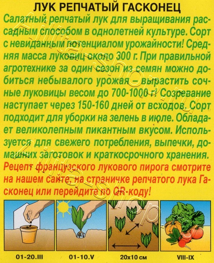 Лук репчатый Гасконец 0,2г