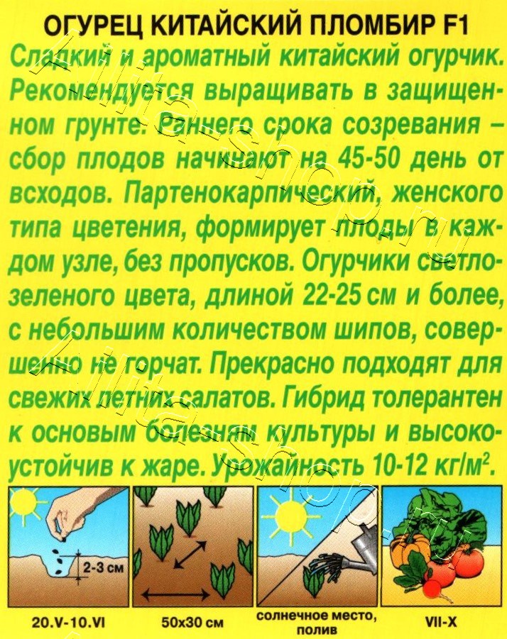 Огурец Китайский пломбир F1 7шт