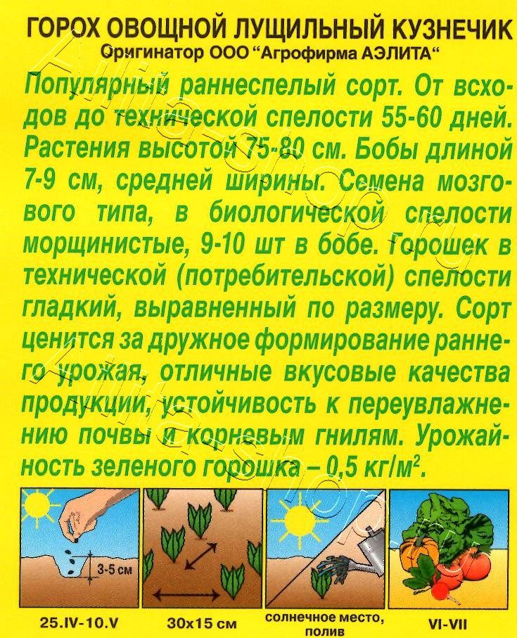 Горох овощной Кузнечик 10г