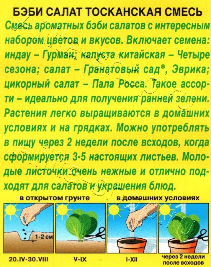 Бэби салат Тосканская смесь 0,5г