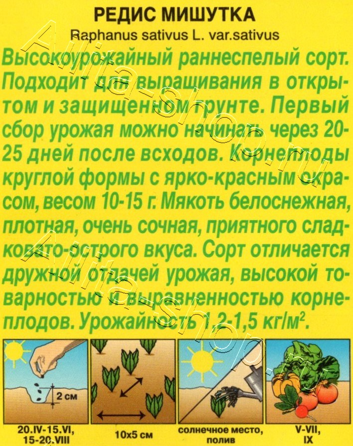 Редис Мишутка 2г