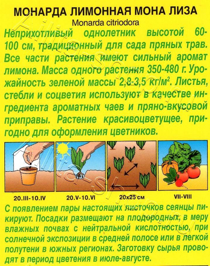 Монарда лимонная Мона Лиза 0,02г