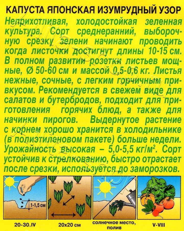 Капуста японская Изумрудный узор 0,5г