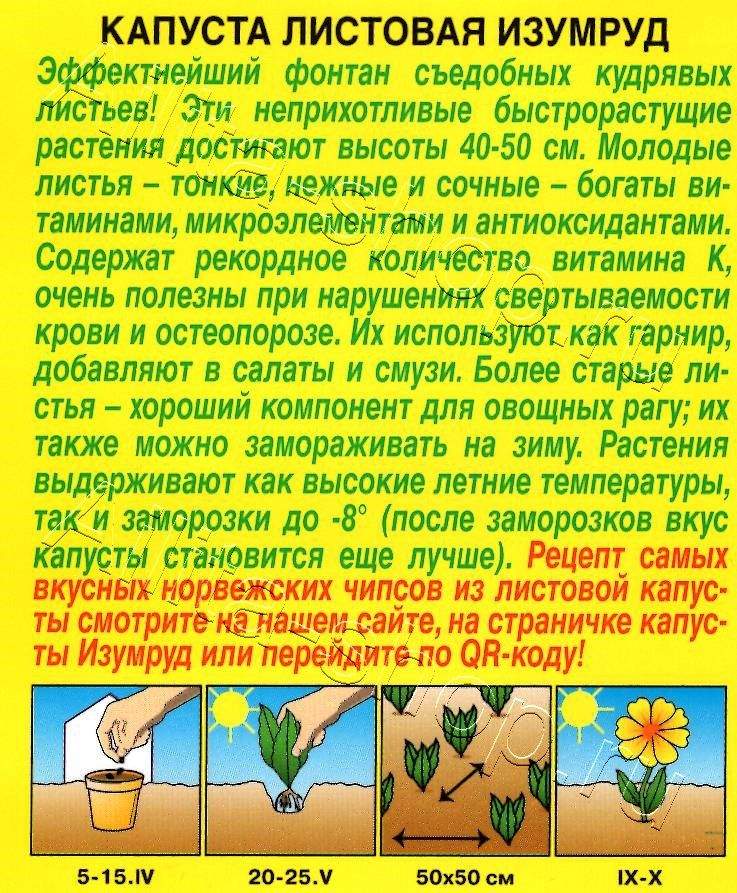 Капуста листовая Изумруд 0,3г