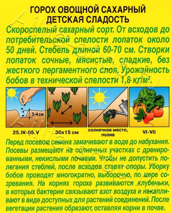 Горох овощной Детская сладость 10г