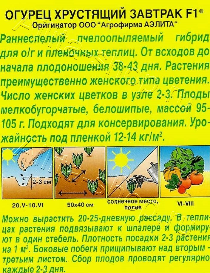 Огурец Хрустящий завтрак F1 10шт