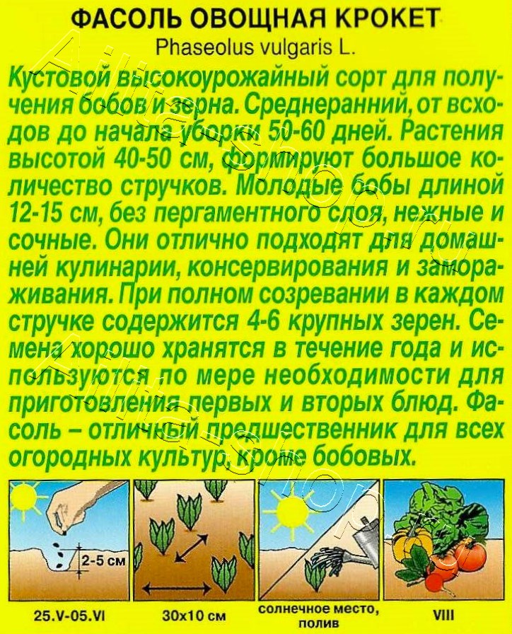 Фасоль овощная Крокет 5г