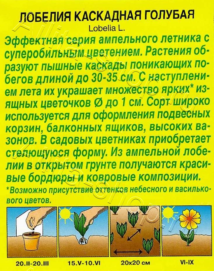 Лобелия каскадная голубая 0,05г