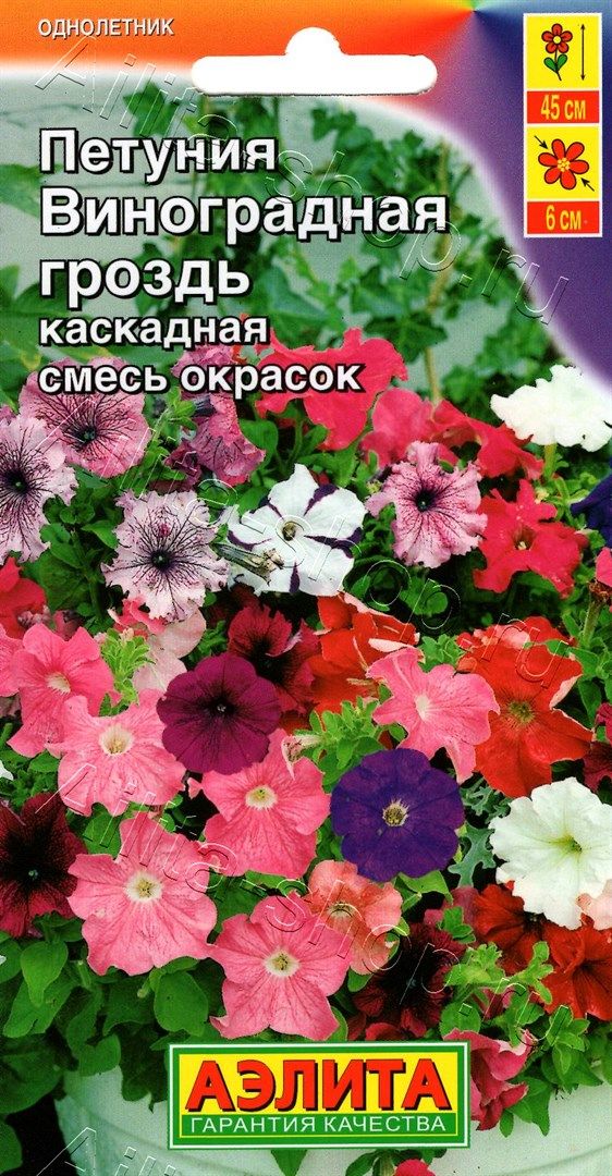 Петуния Виноградная гроздь каскадная, смесь сортов 0,05г