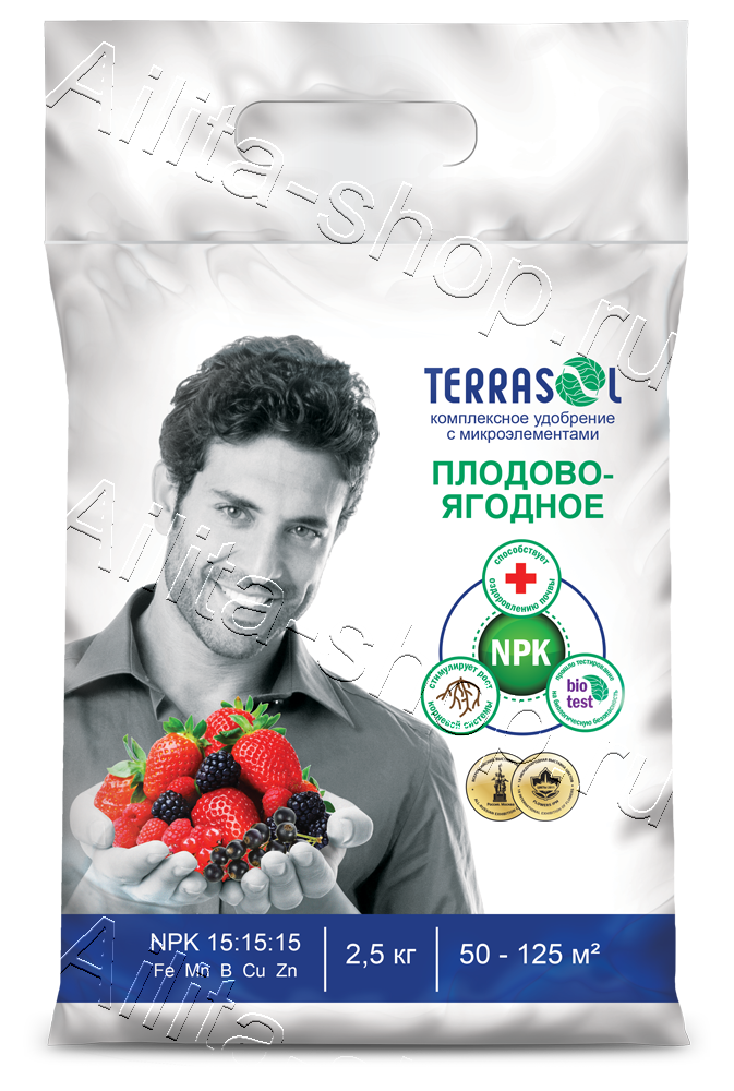 Удобрение сухое Террасол минеральное Плодово-ягодное тукосмесь с микроэлементами 2,5 кг