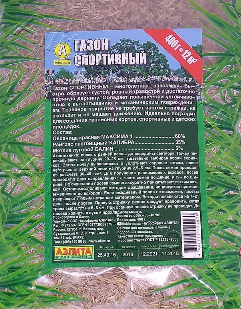Газон Спортивный 400г