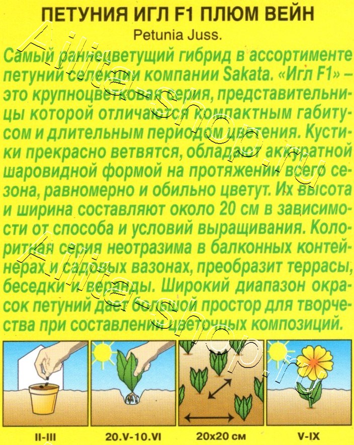 Петуния Игл F1 плюм вейн крупноцветковая 7шт