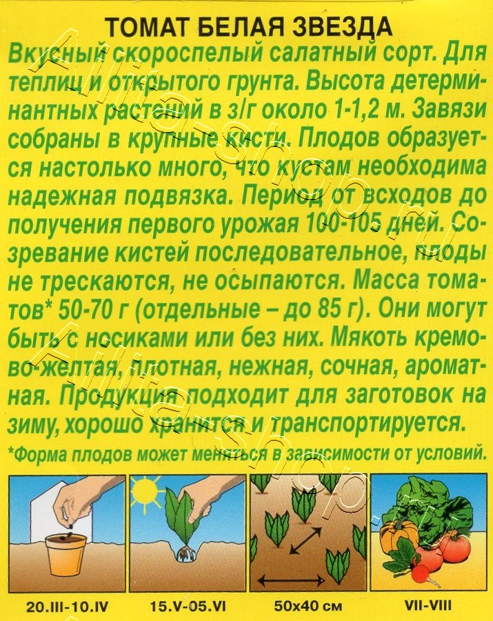 Томат Белая звезда 20шт