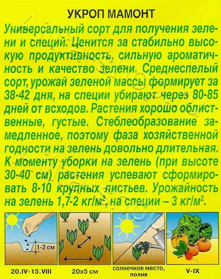 Укроп Мамонт 2г