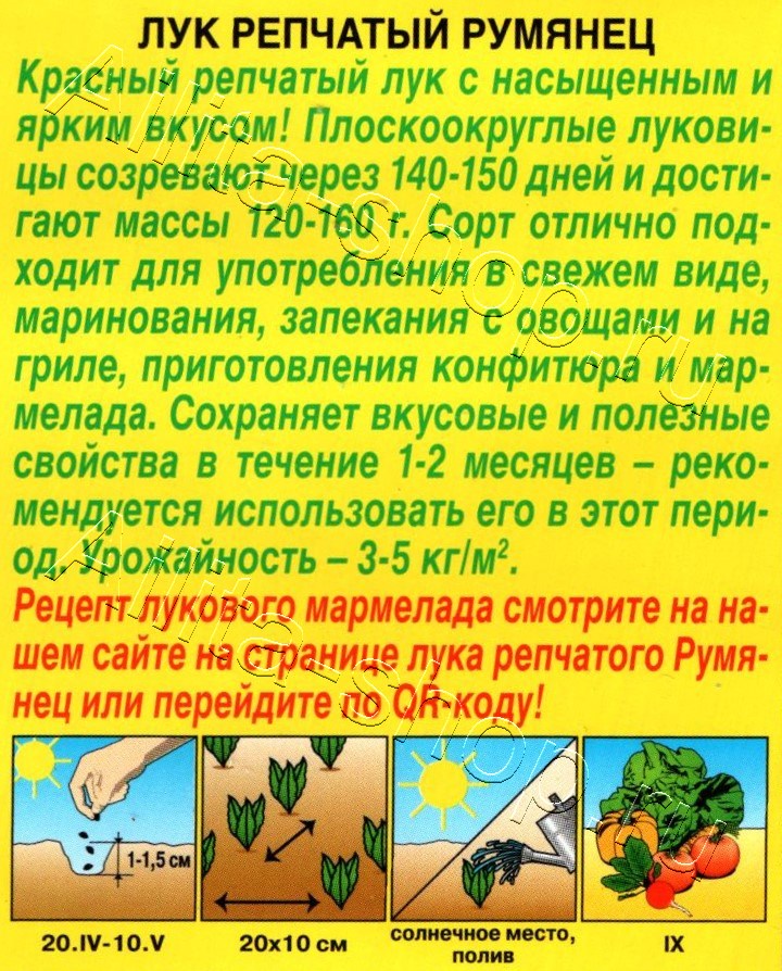 Лук репчатый Румянец 0,2г