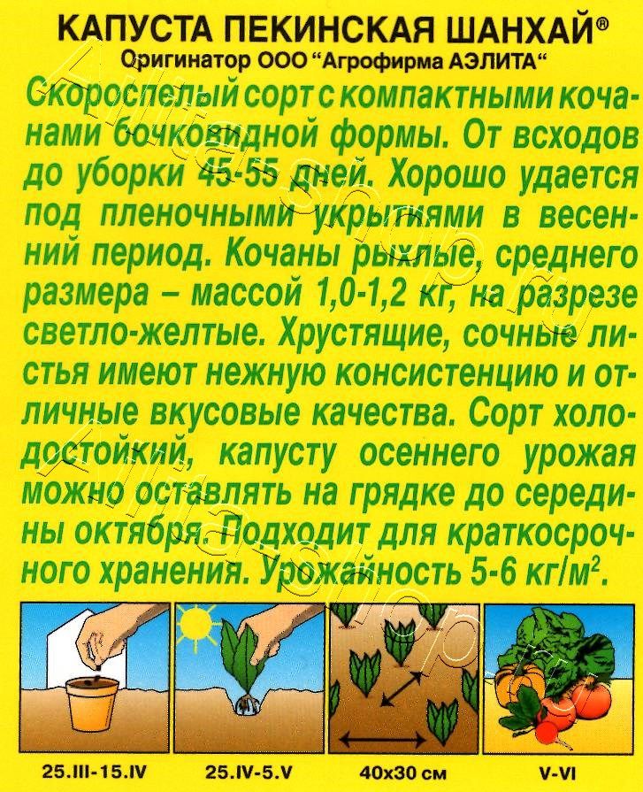 Капуста Пекинская Шанхай 0,3г