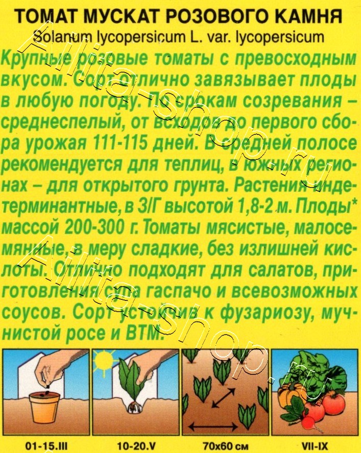 Томат Мускат розового камня 20шт