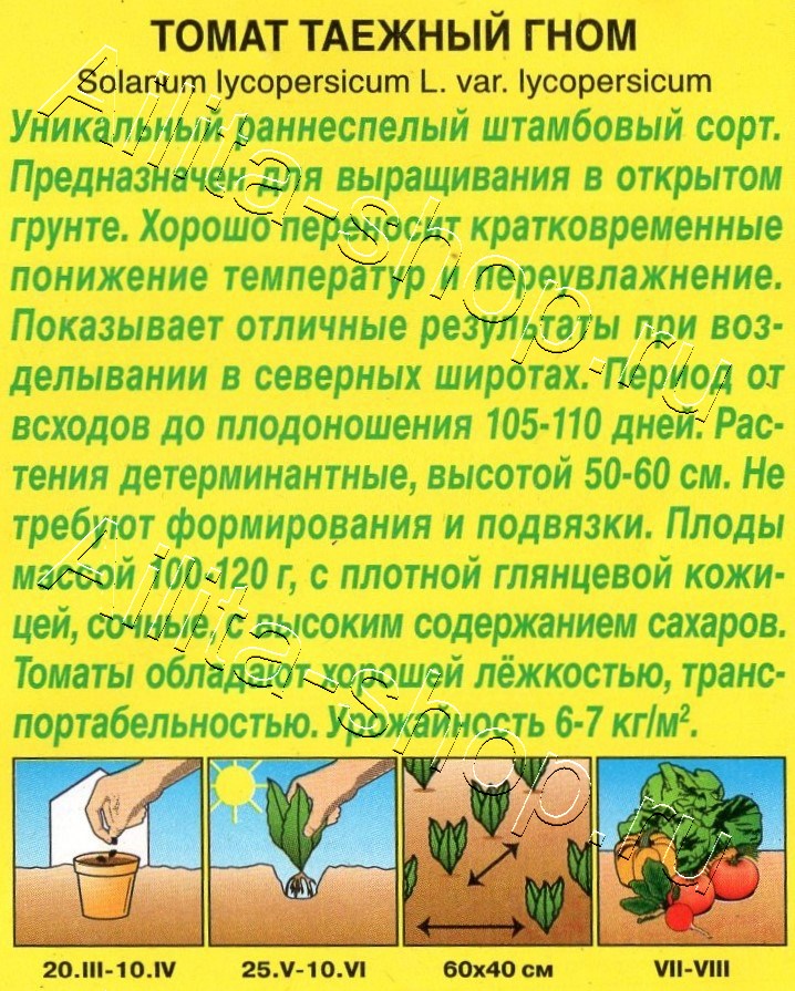 Томат Таёжный гном 20шт