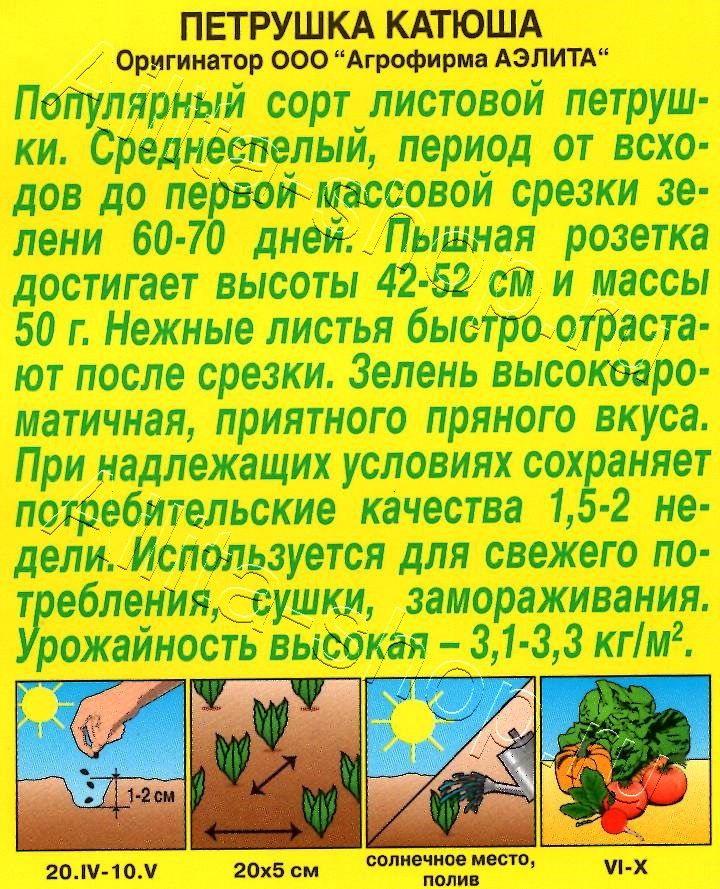 Петрушка листовая Катюша 2г