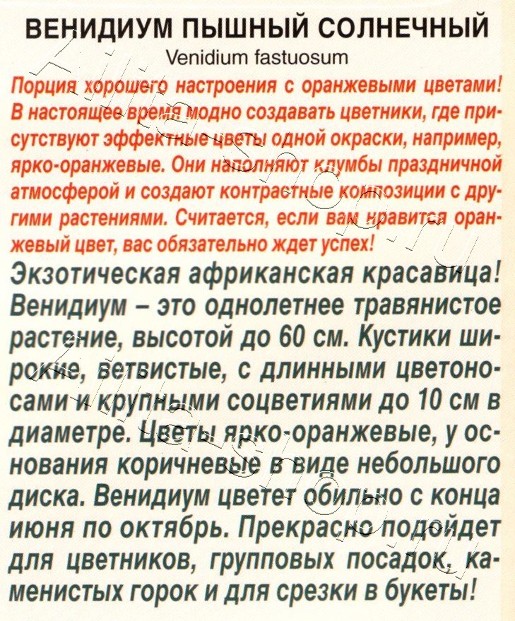 Венидиум Солнечный 0,1г