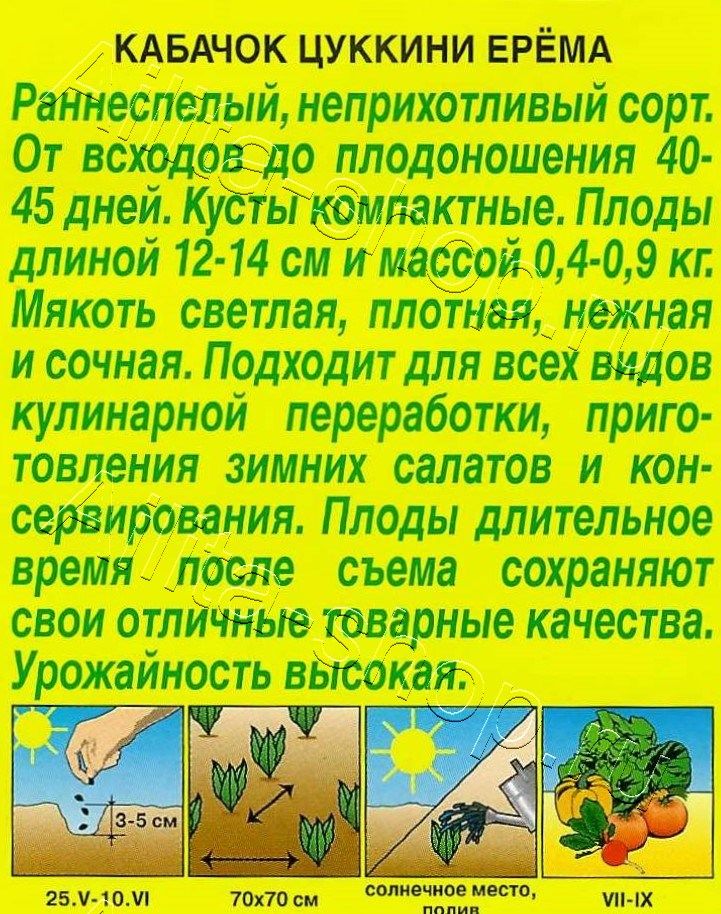 Кабачок цуккини Ерема 1г