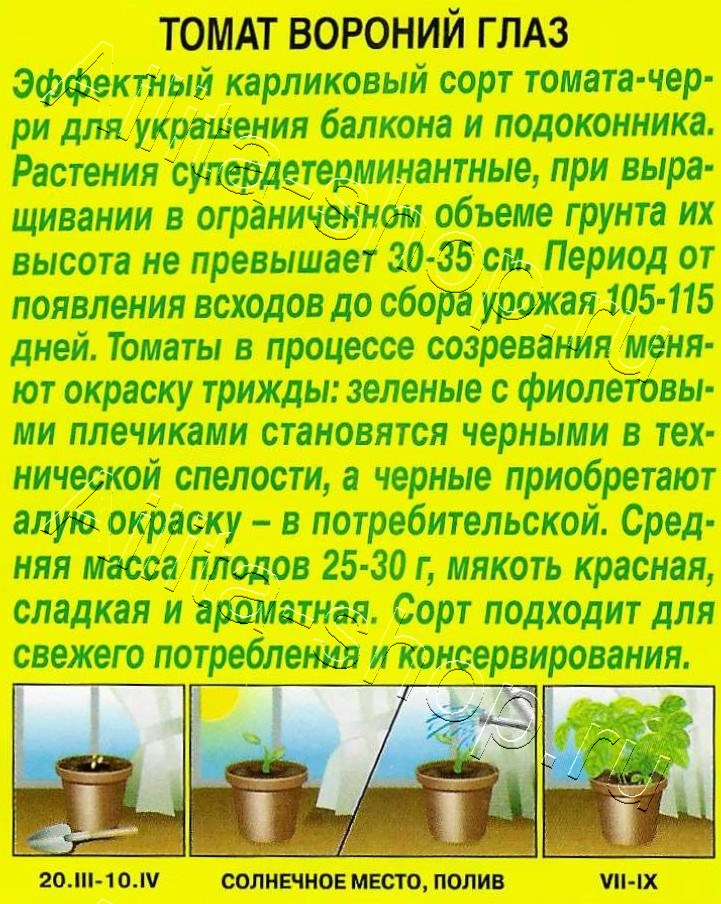 Томат Вороний глаз 20шт