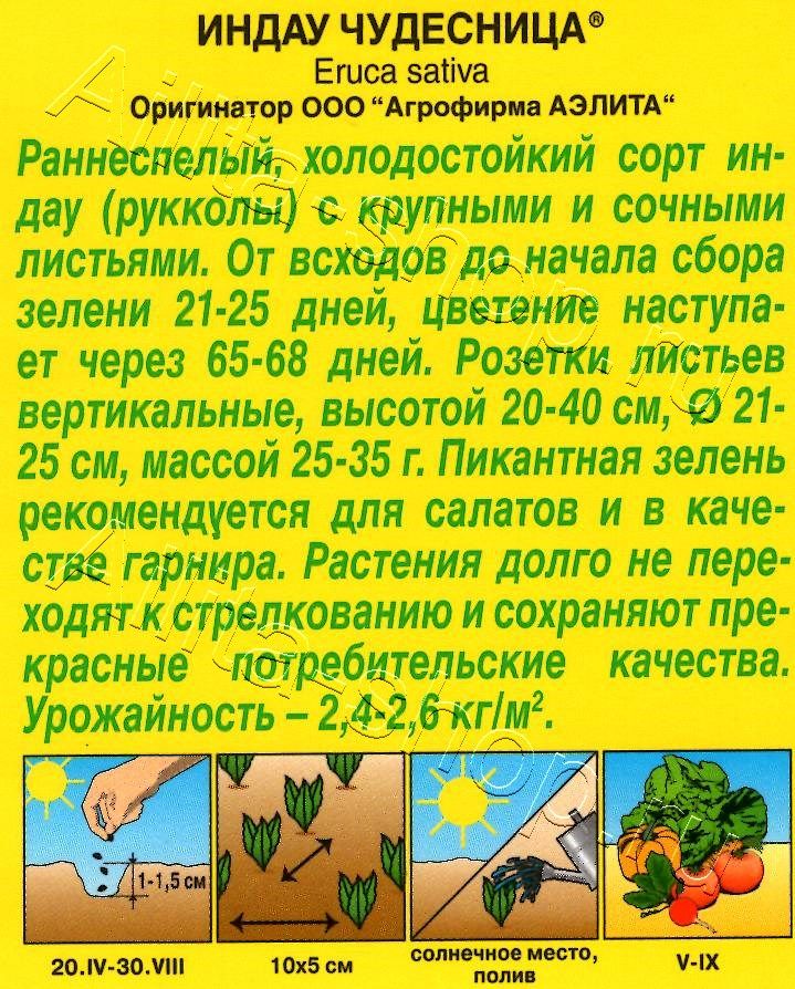 Индау (руккола) Чудесница 0,3г