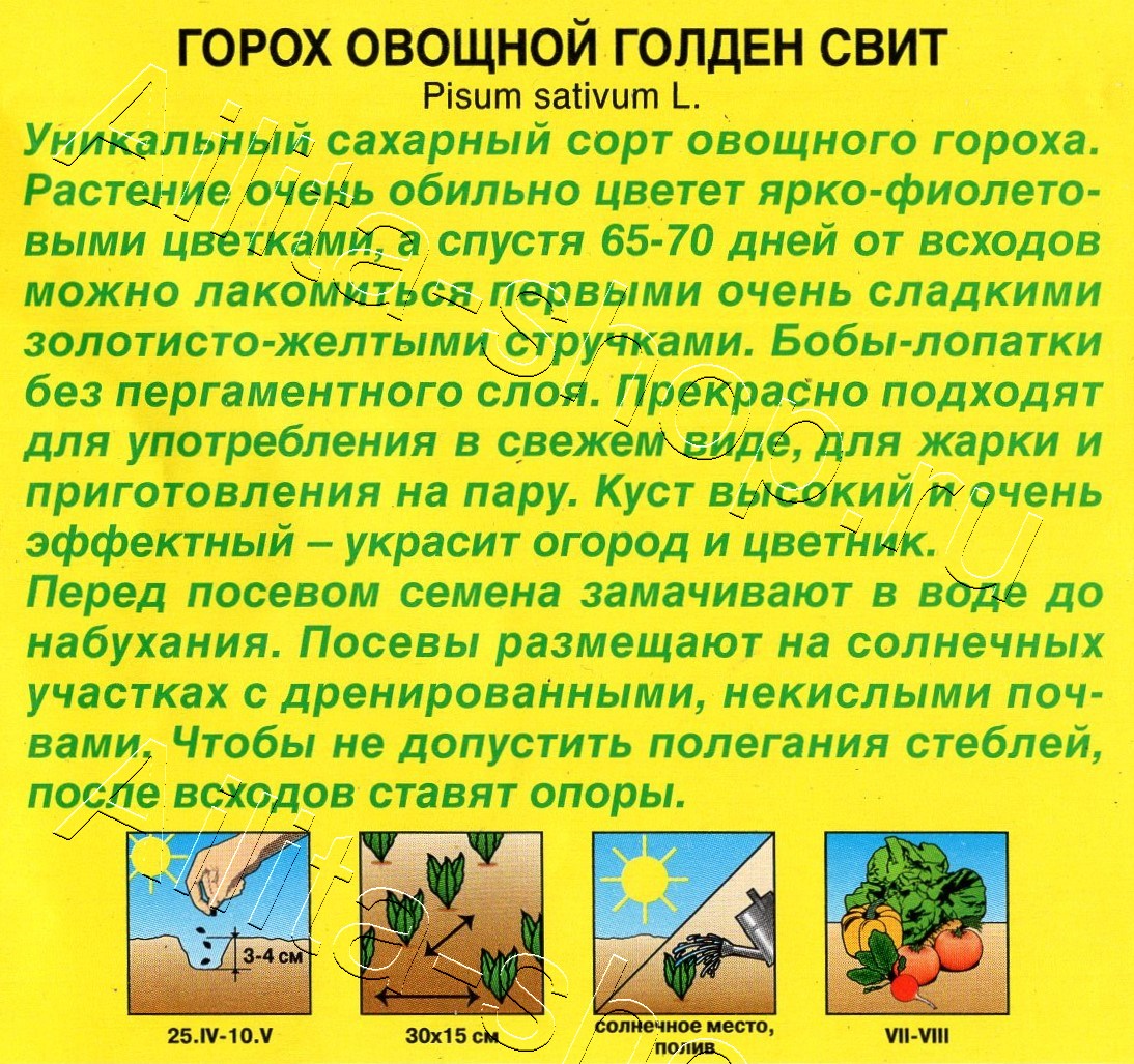 Горох овощной Голден свит 25г