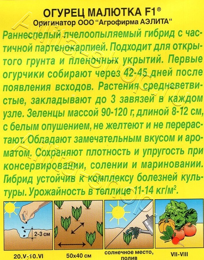 Огурец Малютка F1 10шт