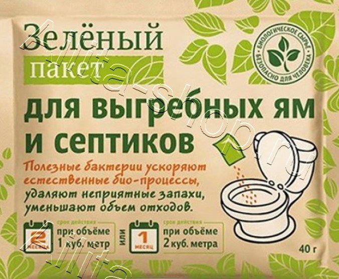 Доктор Робик Зеленый пакет для дачных туалетов 30г