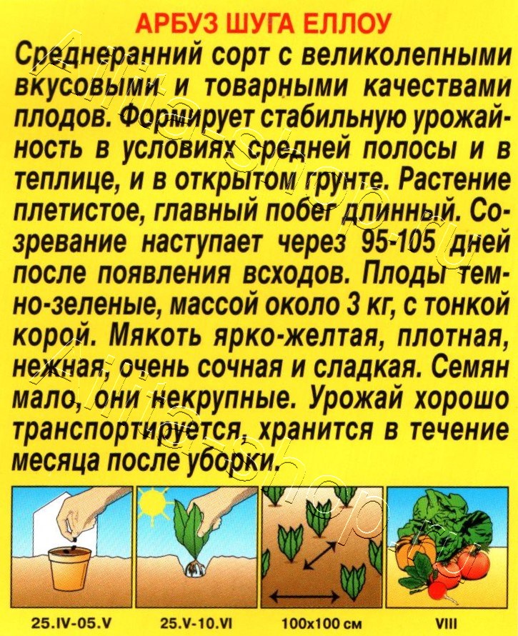 Арбуз Шуга Еллоу 1г