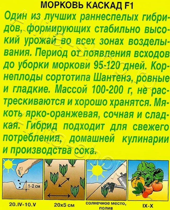 Морковь Каскад F1 150шт