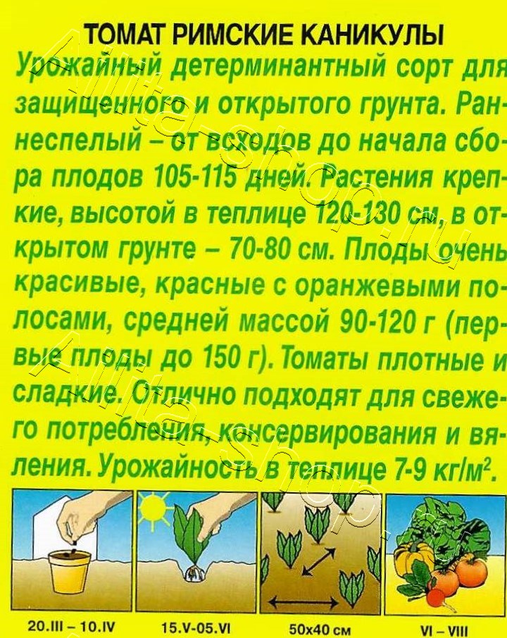 Томат Римские каникулы 20шт
