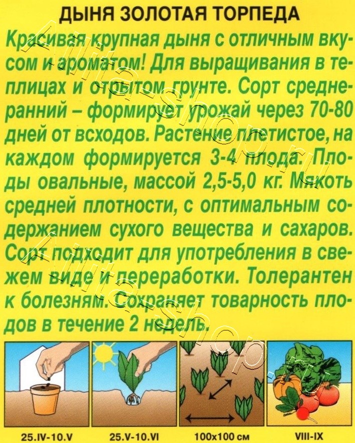 Дыня Золотая торпеда 1г