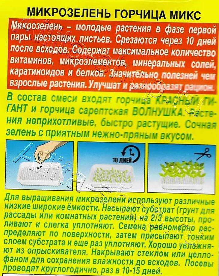 Микрозелень Горчица микс 5г