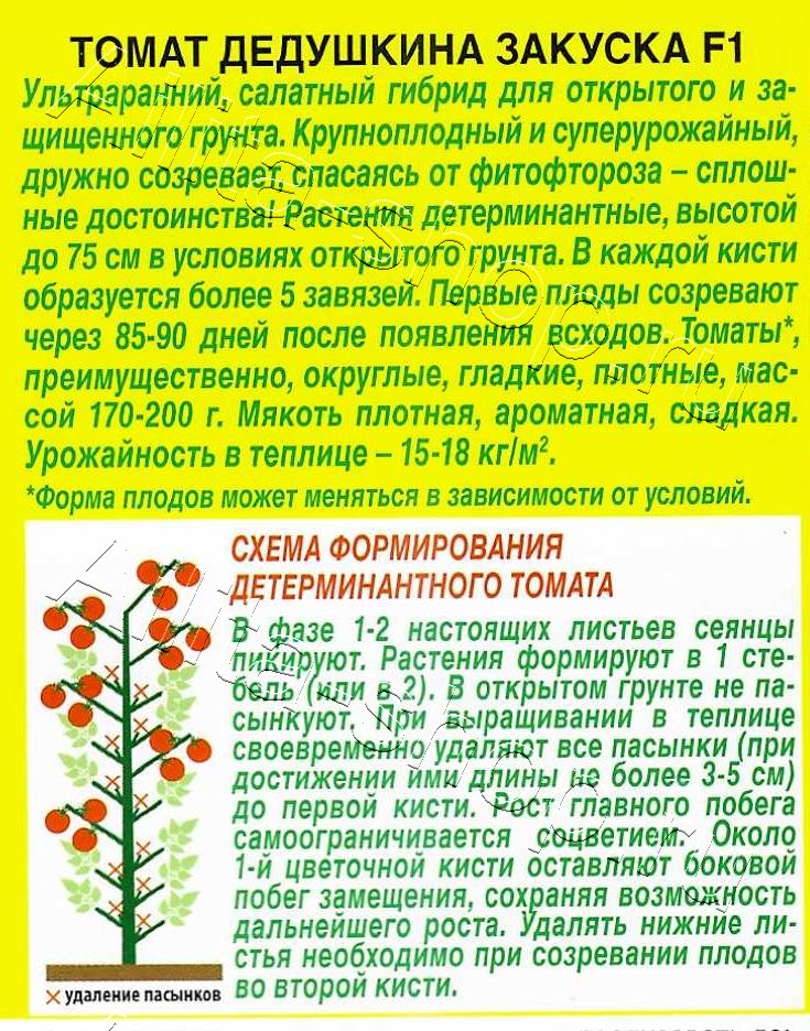 Томат Дедушкина закуска F1 20шт