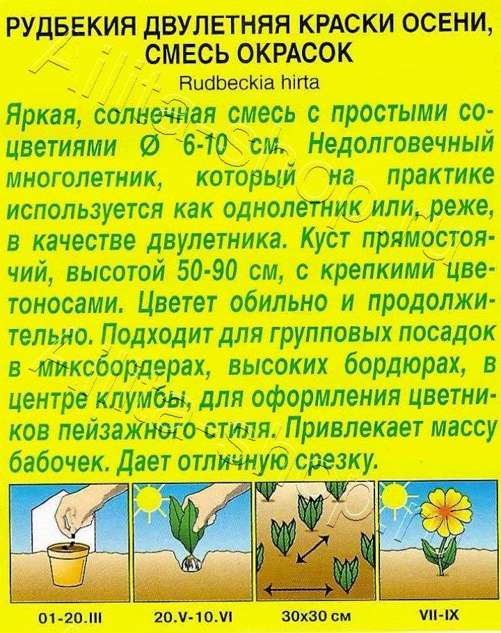 Рудбекия Краски осени, смесь окрасок 0,1г