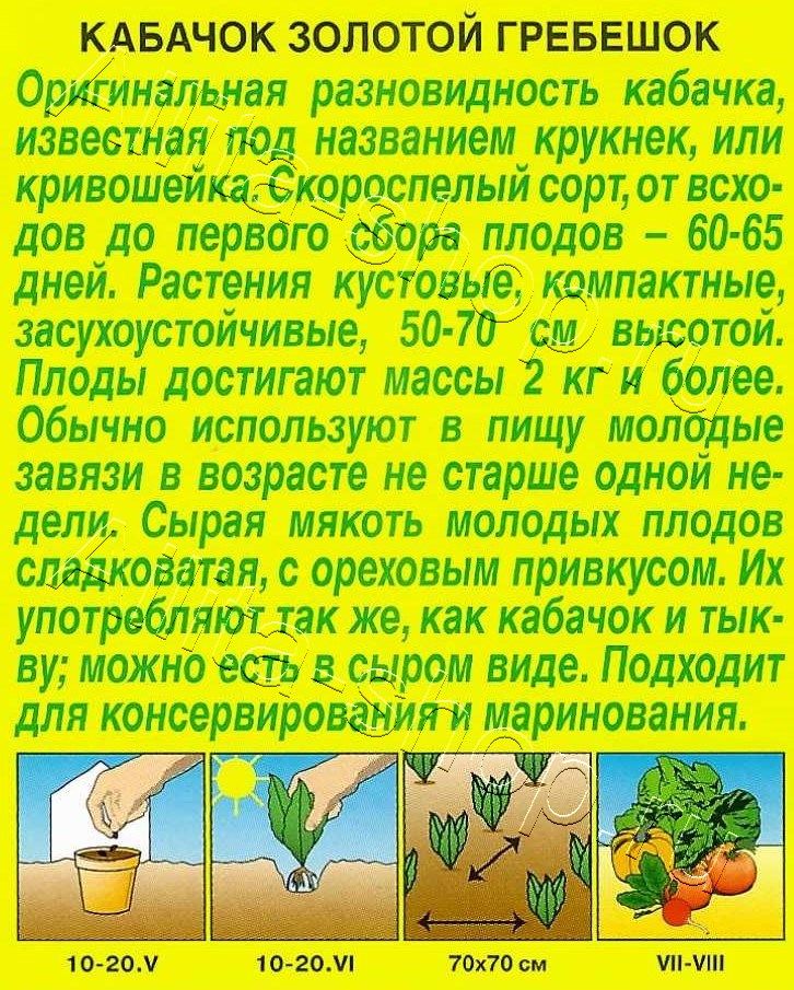 Кабачок Золотой гребешок 1г