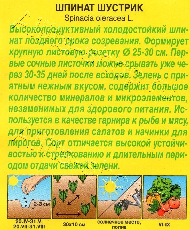 Шпинат Шустрик 2г